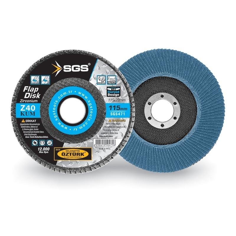 SGS Flap Disc Zirconium 115mm|A40|A60|A80|A100|A120