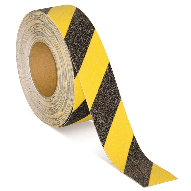 Yellow & Black 60Grit – 2.5cm x 10M Anti-Slip Tape