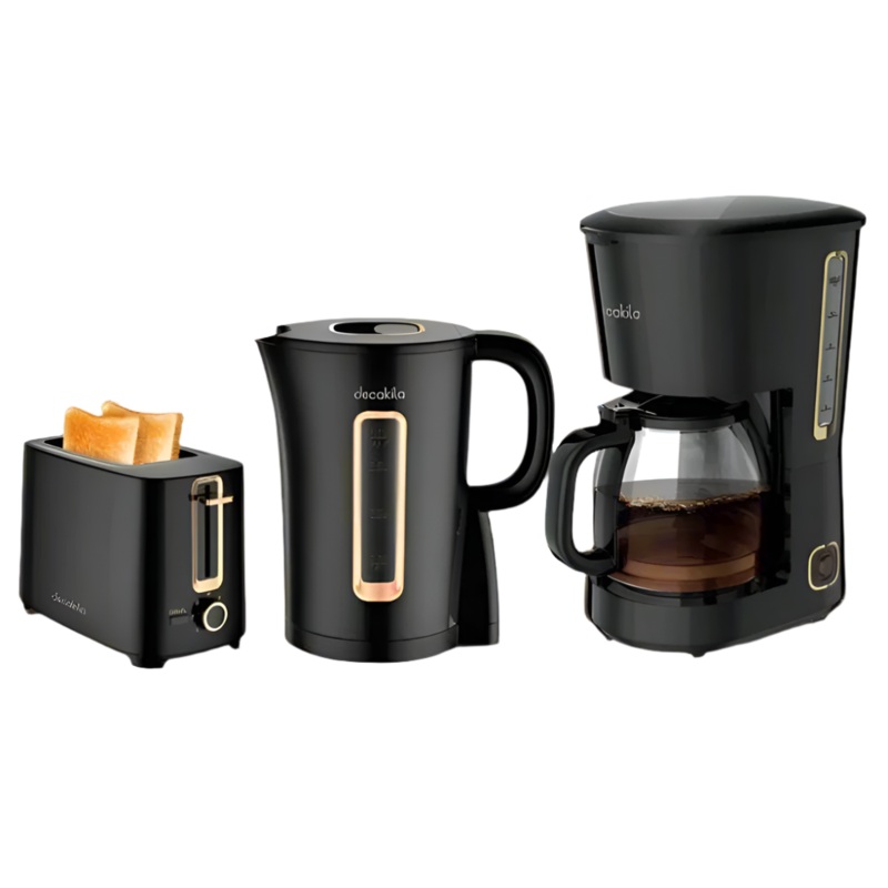 Decakila 3-Piece Kitchen Appliance Set, Kettle, Toaster & Coffee Maker  – KECF005B