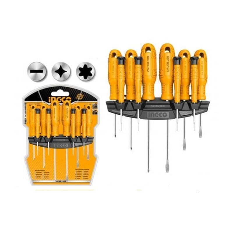 Ingco 10-Piece Screwdriver & Precision Screwdriver Set  HKSD1058