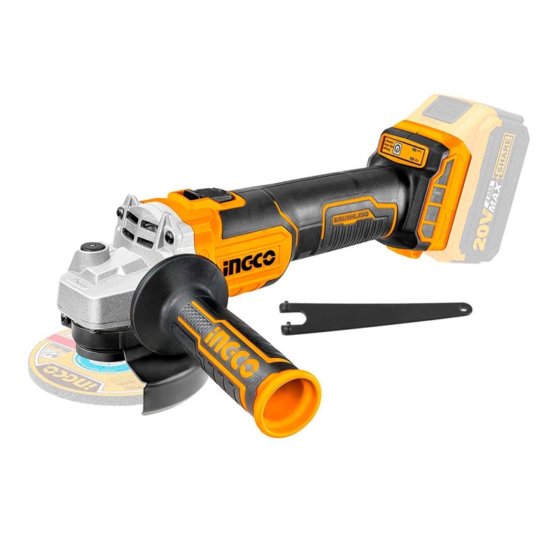 Ingco Brushless 4.5/115mm Lithium-Ion Cordless Angle Grinder 20V – CAGLI201158