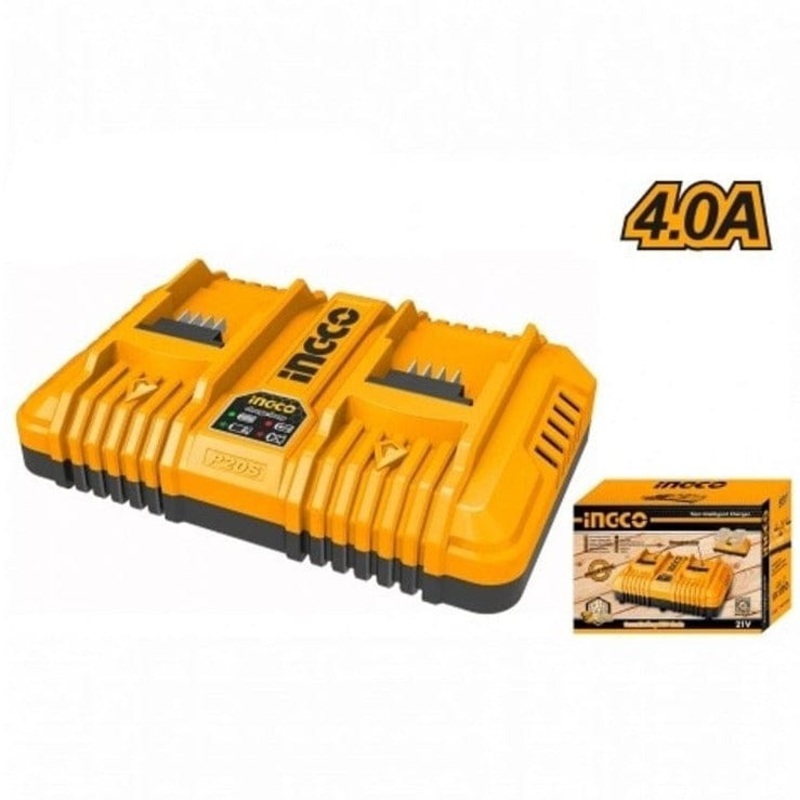 Ingco 20V 4A P20S Dual-Port Lithium-Ion Battery Charger  FCLI2082
