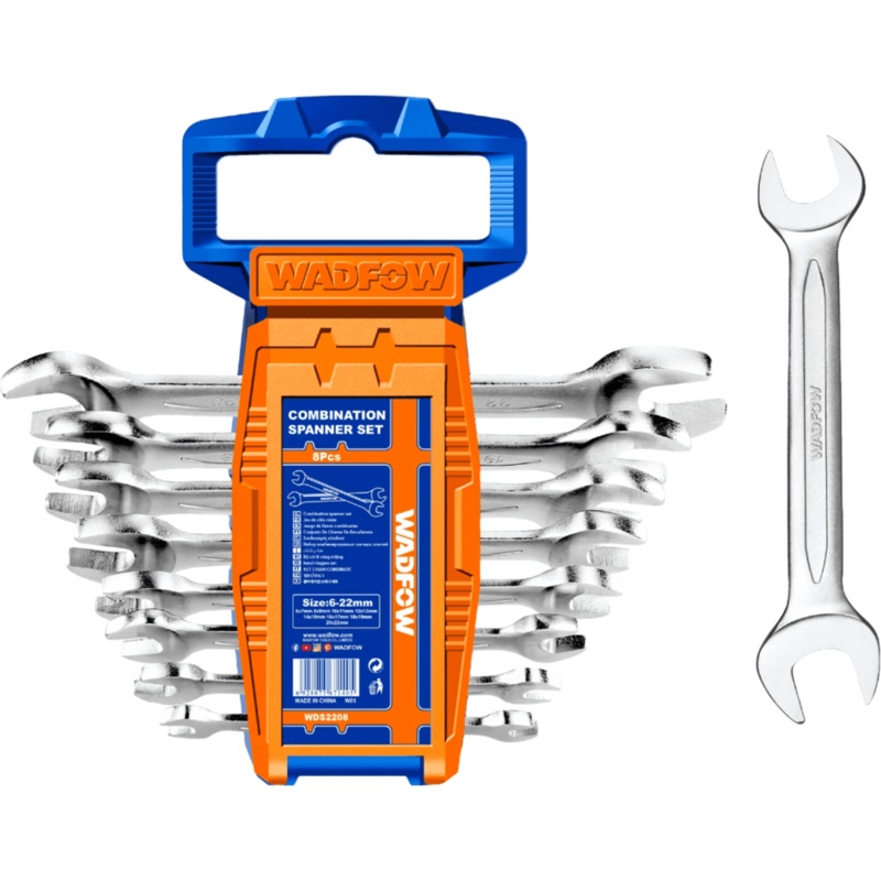 Wadfow 8 Pieces Double Open End Spanner Set  – WDS2208