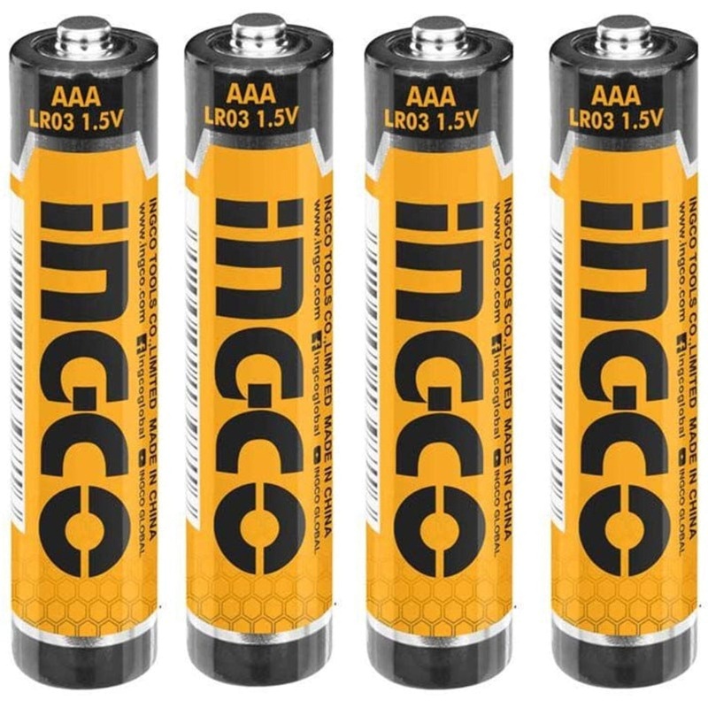 Ingco 4 Pieces 1.5V LR03 AAA Alkaline Battery – HAB3A01