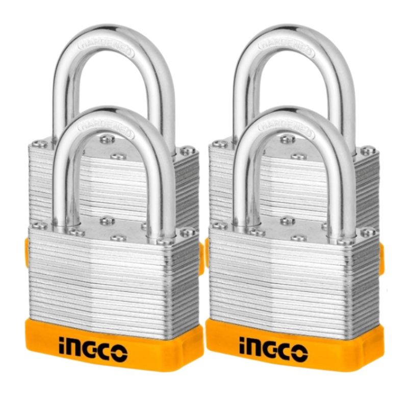 Ingco 4 Pieces 50mm Laminated Padlock – DLPK05004
