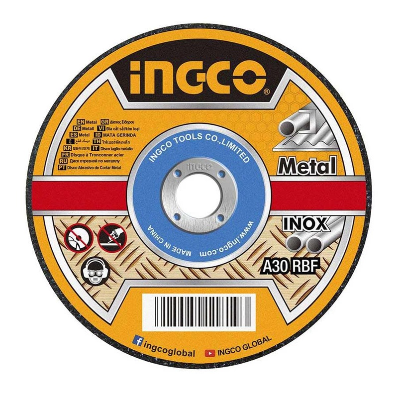 Ingco 10-Pieces Abrasive INOX – Metal Cutting Disc 125 X 1.2mm Set – MCD121255