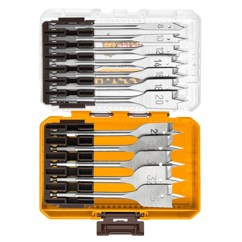 Ingco 12 Pieces Flat Wood Drill Bits Set – AKDL1206