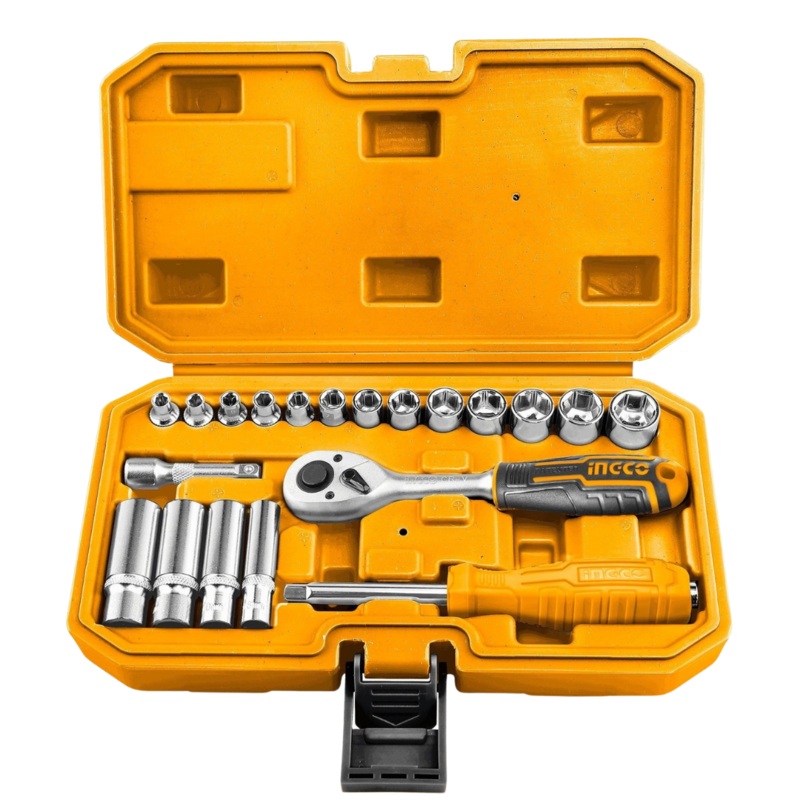 Ingco 20 Pieces 1/4 Socket Wrench Set – HKTS14201