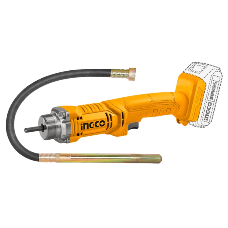 Ingco 20V Lithium-Ion Cordless Concrete Vibrator 35mm with 2.0Ah Battery & Charger  CCVLI2023013