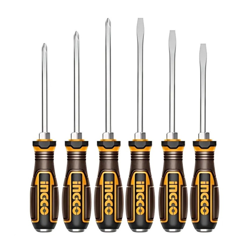 Ingco 6 Pieces Go-Through Screwdriver Set – HGTST0608