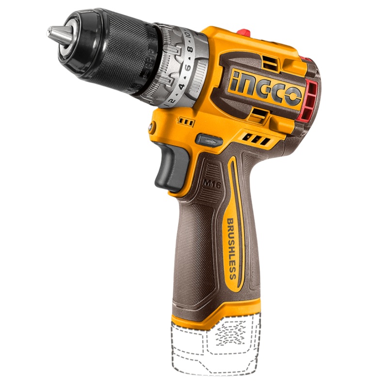 Ingco Lithium-Ion Compact Brushless Cordless Drill 16V – CIDLI16682