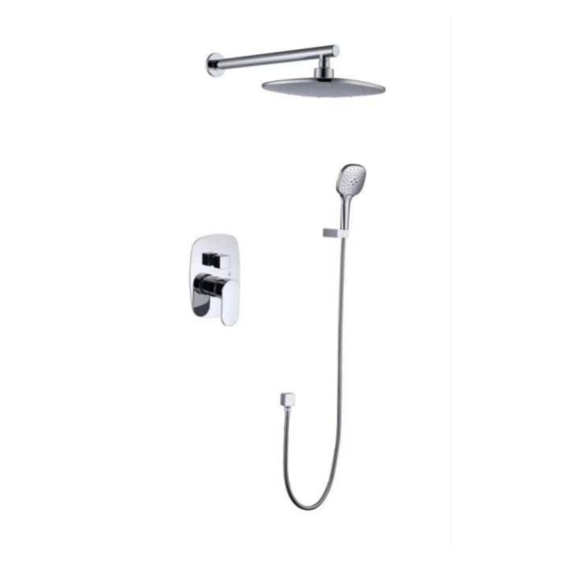 Bathroom Concealed Wall Mounted Two- Function Round Overhead Rain Shower Set Chrome/Matte Black – RS-9006 & RS-9006B