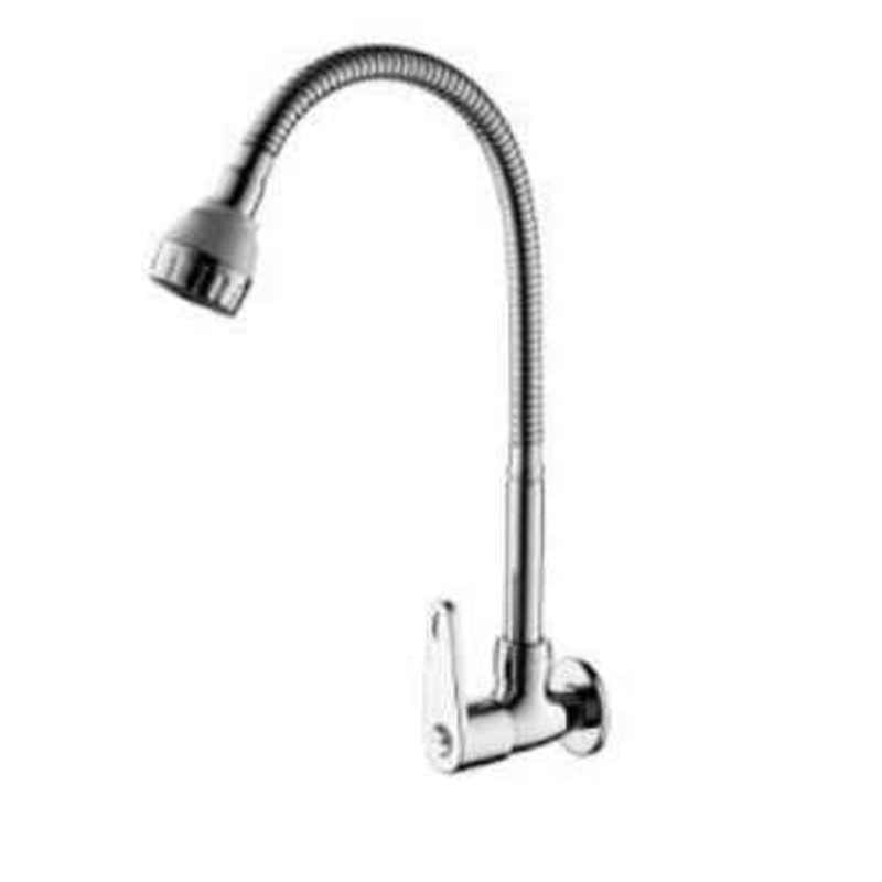 Chrome Flexible Hose Kitchen Wall-Mounted Cold Kitchen Sink Faucet Tap – Z-1007