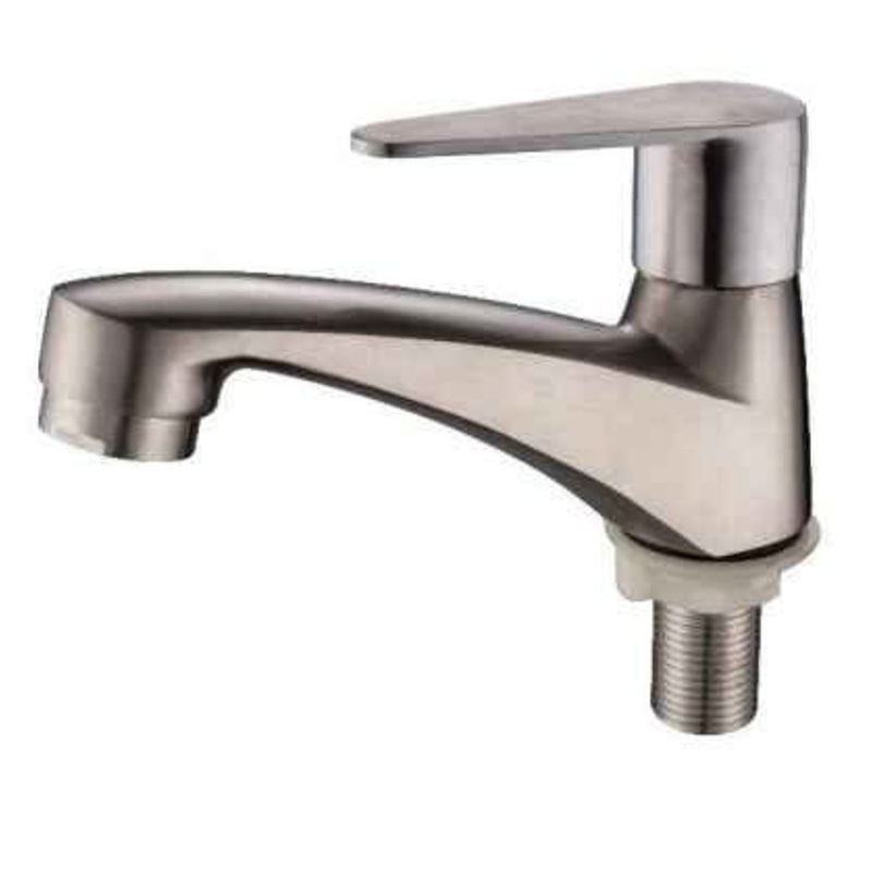 MaxTen Bathroom Stainless Steel Single Cold Pillar Basin Faucet Tap – D5613