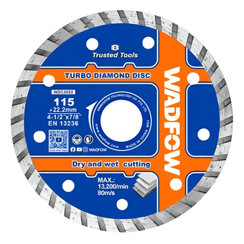 Wadfow 115×22.2mm Turbo Diamond Cutting Disc – WDC3K02