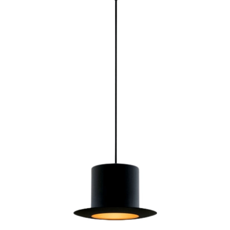 Black 10 Single Head Metal Gentleman Hat Shade Pendant Ceiling Light Fixture – FHS-04