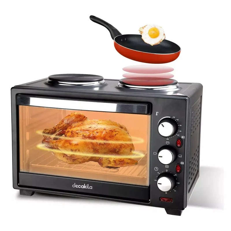 Decakila 28L Toaster Oven With Two Top Electric Stoves 1600W – KEEV015B