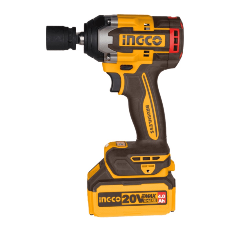 Ingco 1/2 Lithium-Ion Cordless Impact Wrench 500NM with Two 20V 4.0Ah Batteries & Charger – CIWLI2050