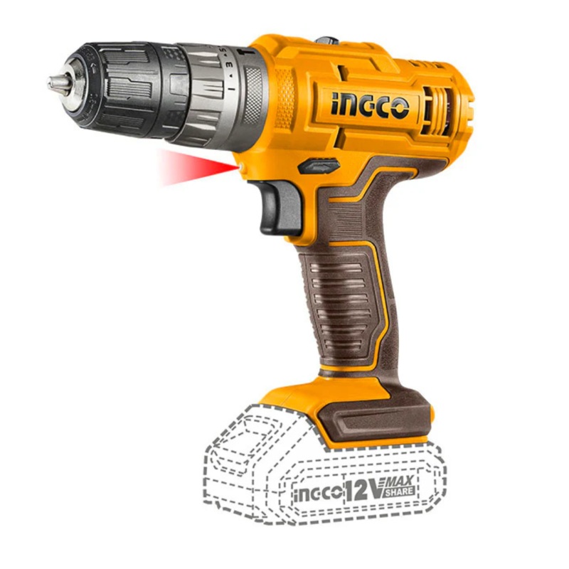 Ingco 12V Lithium-Ion Cordless Hammer Impact Drill with 2-Speed Gear  CIDLI1228