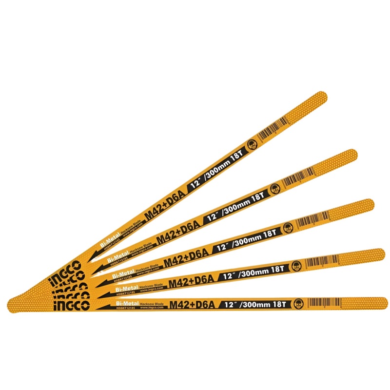 Ingco 5-Piece 12 Bi-Metal Hacksaw Blade 18T  HSBKT12185