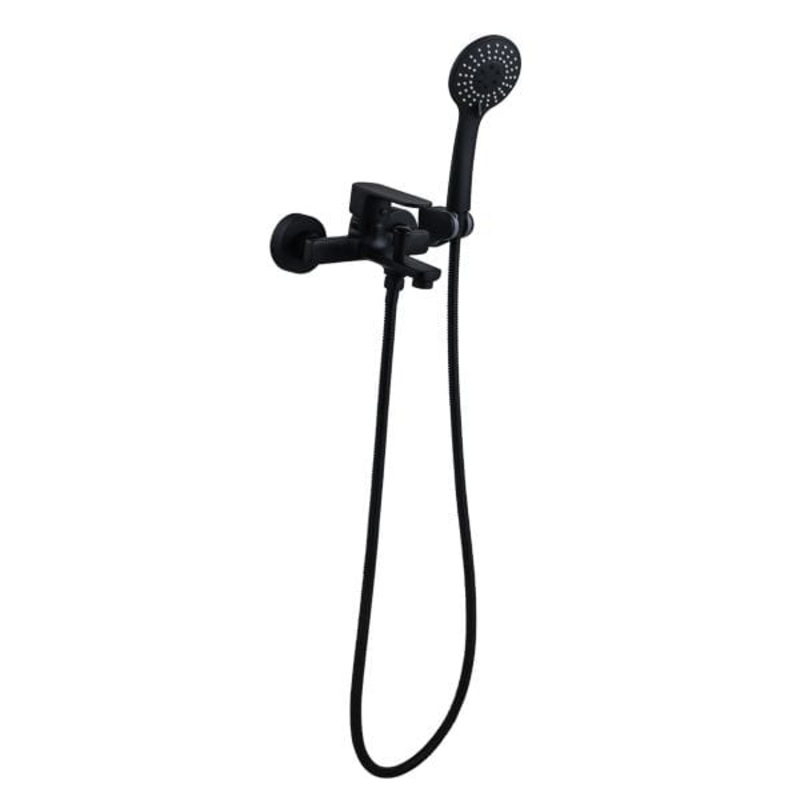 Bathroom Black Two-Function Shower Handle & Mixer Set – CS 32 BK