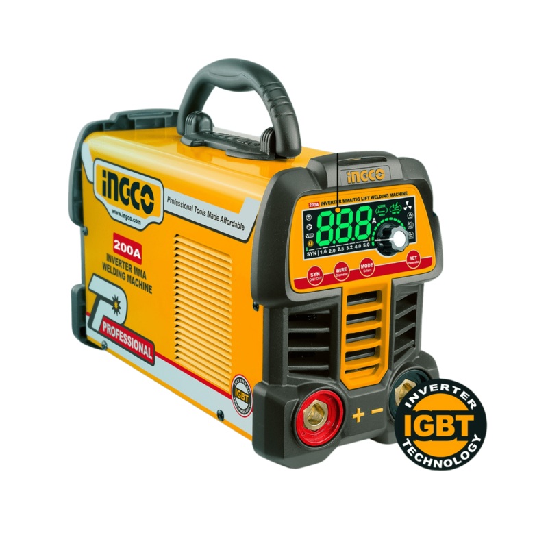 Ingco 200A Inverter MMA/TIG Lift Welding Machine with IGBT Technology  ING-MMA200691