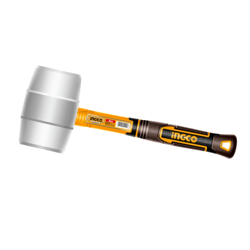 Ingco 220g Rubber Hammer with Fiberglass Handle  HRUH8908