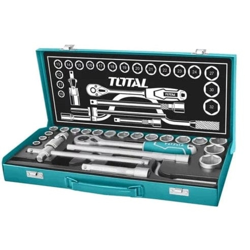 Total 24 Pieces 1/2 Socket Set – THT121242