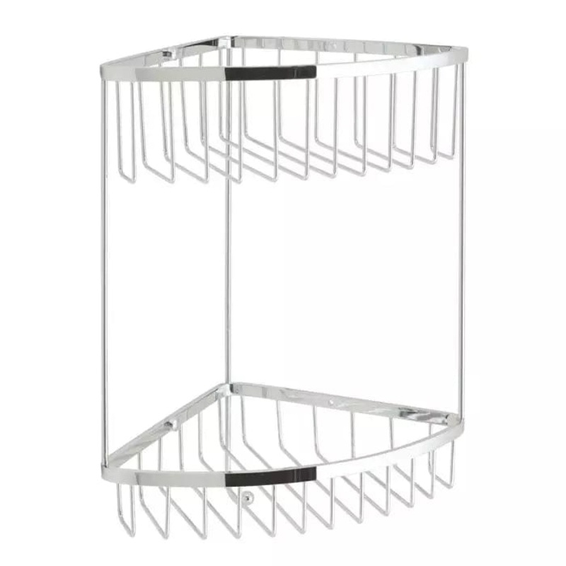 Vado Double Triangular Corner Shower Basket – BAS – 2004-C/P