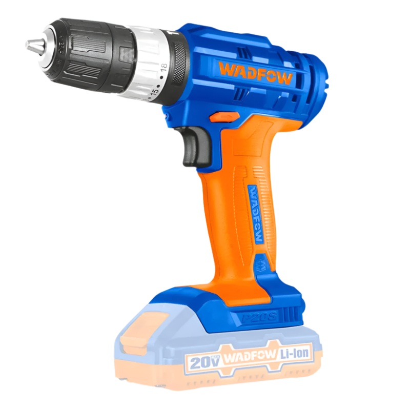 Wadfow 2 Pieces Lithium-Ion Cordless Combo Kit (Drill & Angle Grinder)- WCK20512