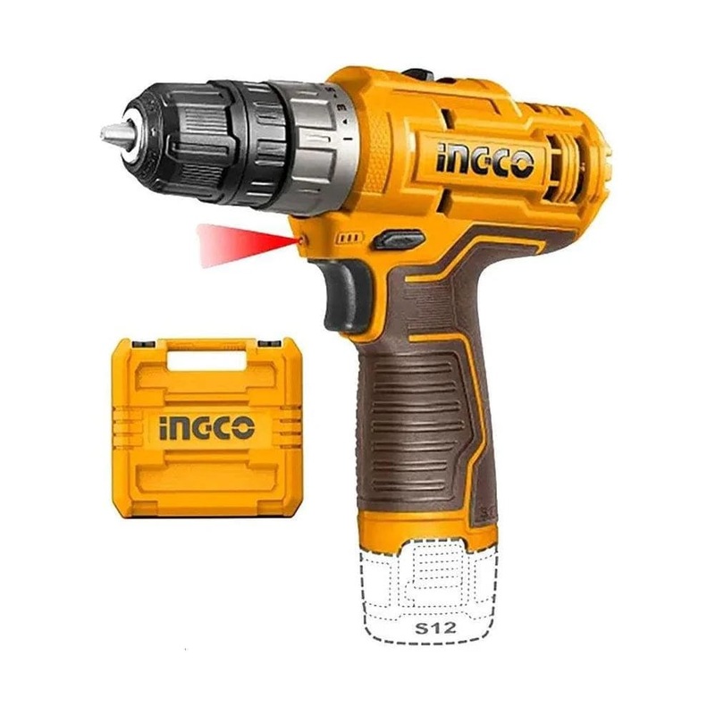 Ingco 12V Lithium-Ion Cordless Drill with 2 Batteries  CDLI12202