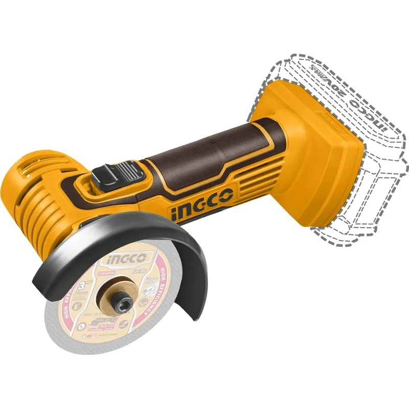 Ingco 20V Cordless Mini Cut-Off Tool with 76mm Disc  CAGLI76012