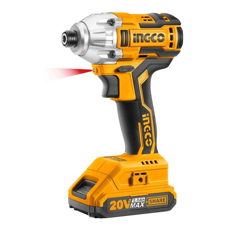 Ingco 20V Lithium-Ion Cordless Impact Wrench & Driver with Brushless Motor  CIWLI20208