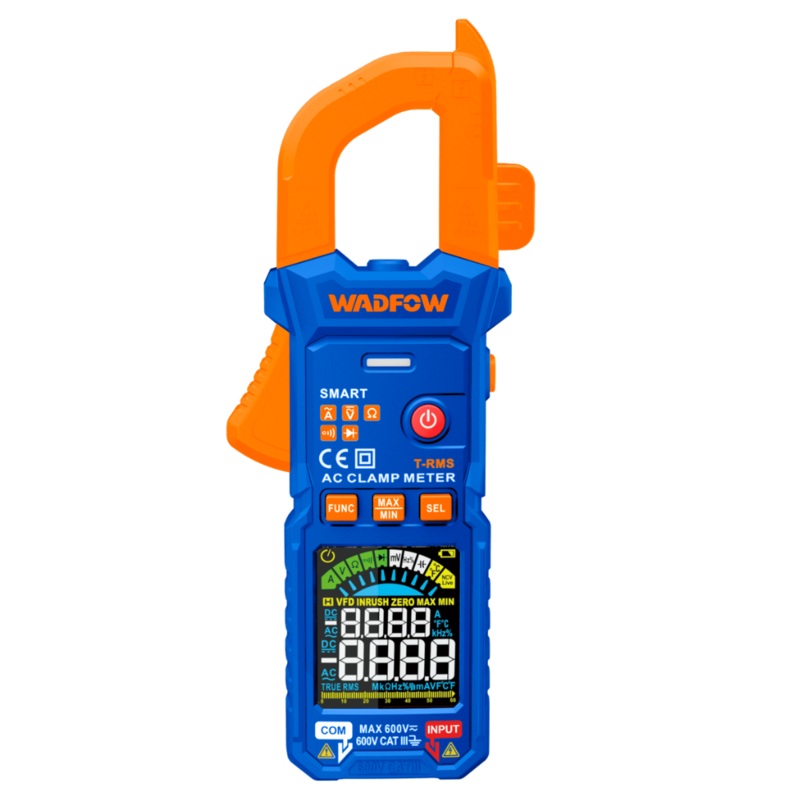 Wadfow Digital AC Clamp Meter 6000 Counts 600A – WDM6505