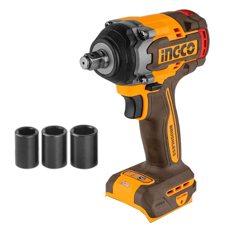 Ingco 1/2 Lithium-Ion Cordless Impact Wrench with Brushless Motor  CIWLI20501