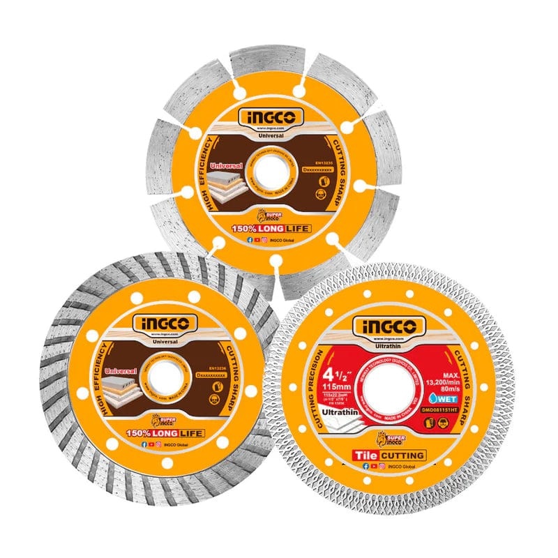 Ingco 3-Piece 4 Dry Diamond Disc Set  DMD063115