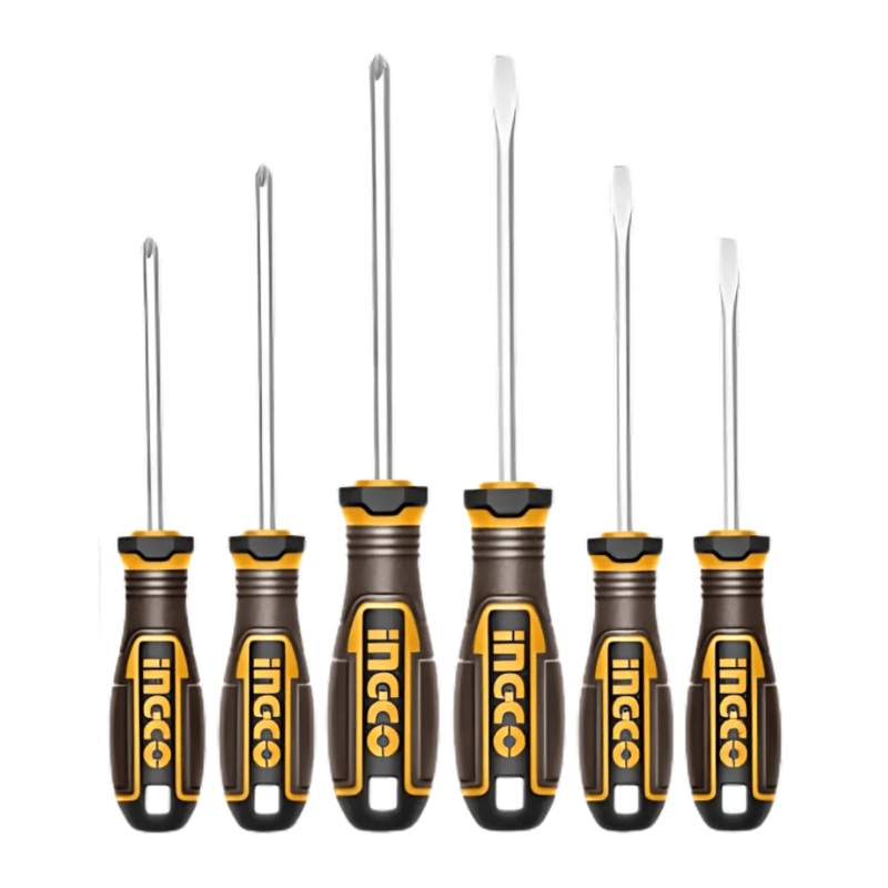 Ingco 6-Piece Screwdriver Set with Magnetic Tips  HKSDS0628