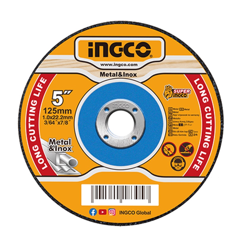 Ingco Abrasive INOX Metal Cutting Disc 125 x 1.0mm  MCD101251