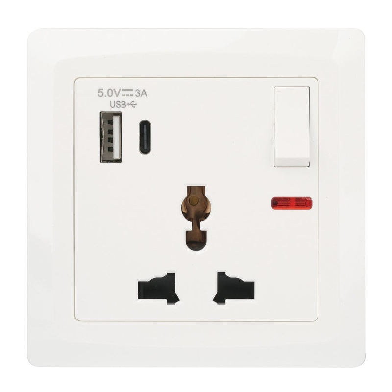 Terminator Universal Socket With USB-A & USB-C Outlet – TWS 1SUI-2UAC