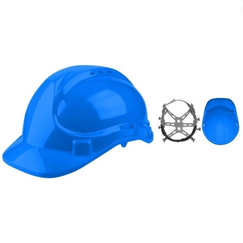 Total Blue Safety Helmet with Ribbon Chin Strap – TSP2610