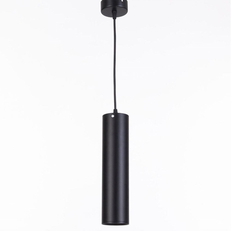 Black Single Head Cylinder Long Tube Droplight Pendant Ceiling Light 5W 4000K – A33