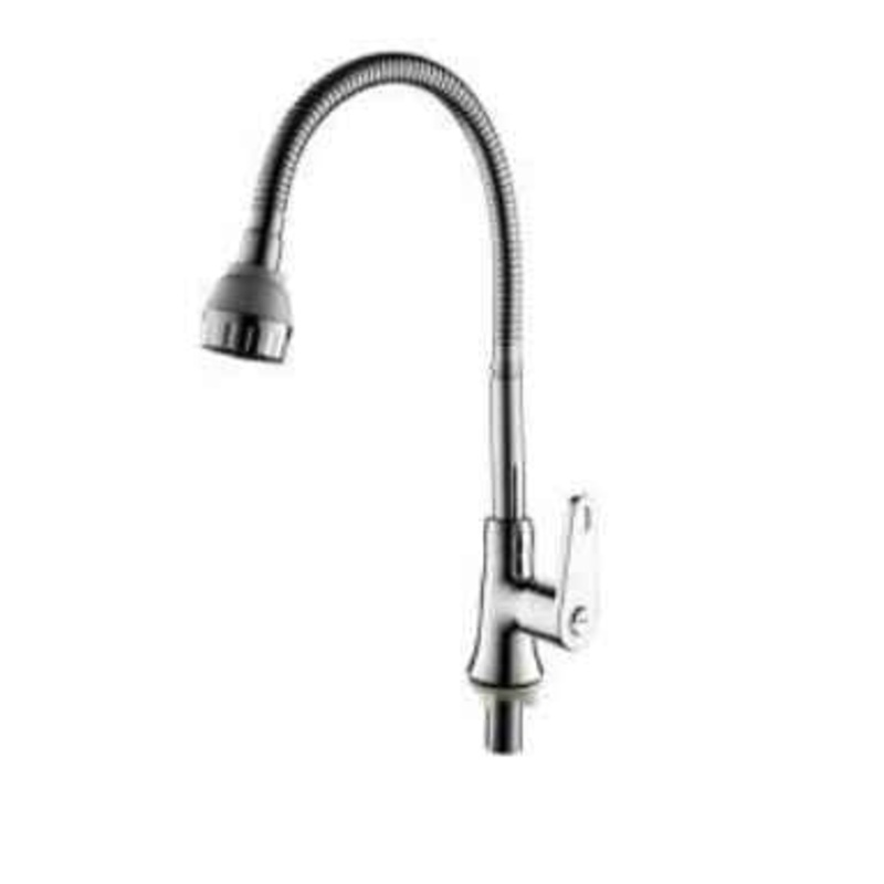 Chrome Flexible Hose Kitchen Deck-Mounted Cold Kitchen Sink Faucet Tap – Z-1008