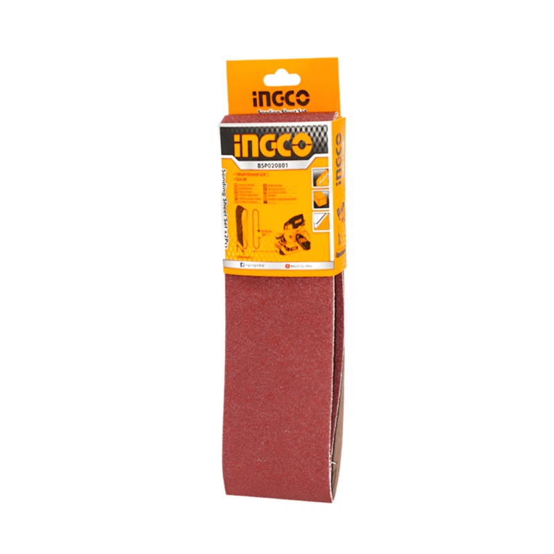 Ingco 2 Pieces Sanding Sheet Set 100 x 610mm – BSP020801