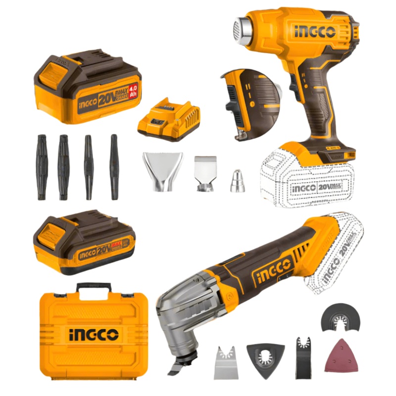 Ingco Lithium-Ion Cordless Heat Gun & Multi-Tool Combo Kit – COSLI230703