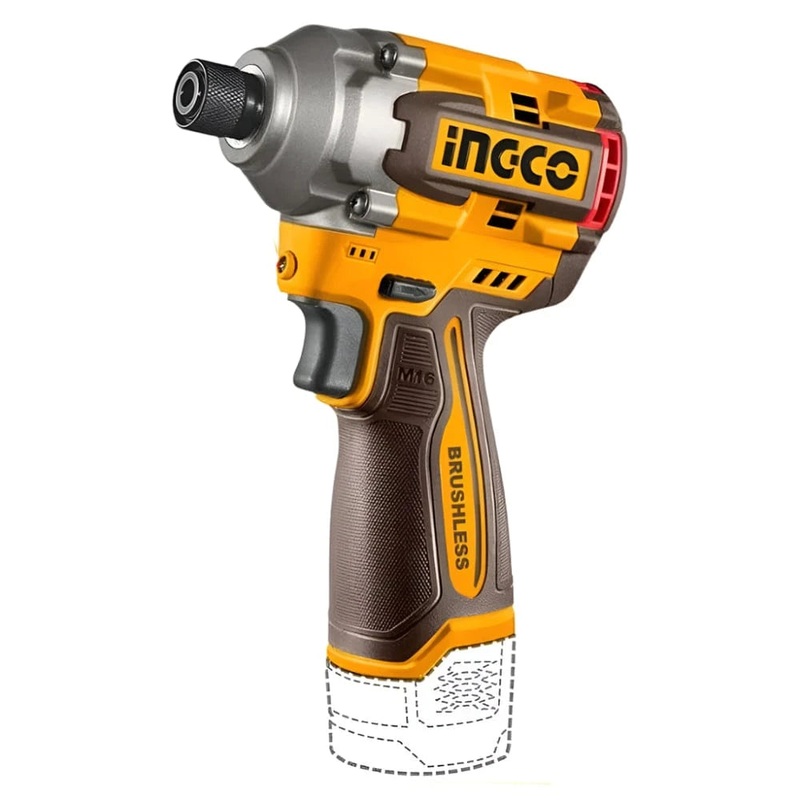 Ingco Lithium-Ion Cordless Impact Driver 170Nm + Two 16V Batteries – CIRLI16178