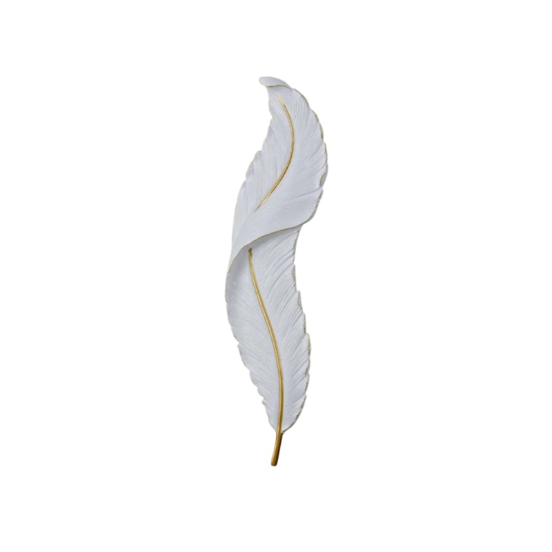 Luxurious 3 Colored Feather Wall Lamp
