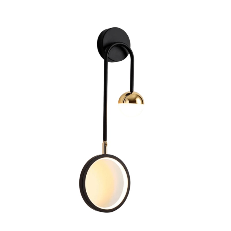 Nordic 180 Degree Rotatable Head Round LED Wall Lamp