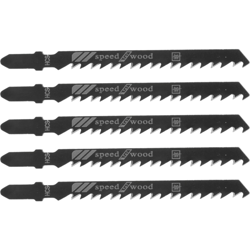 Wadfow 5 Pieces Jigsaw Blade for Wood 6TPI – WJB144D