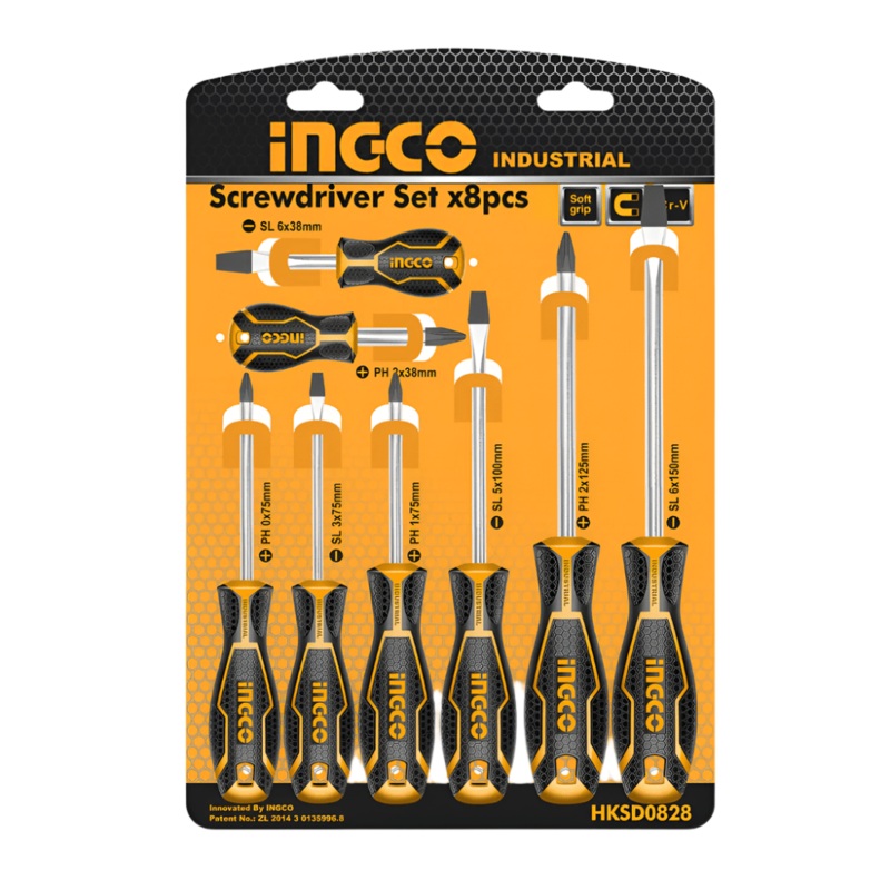 Ingco 8 Pieces Screwdriver Set – HKSD0828