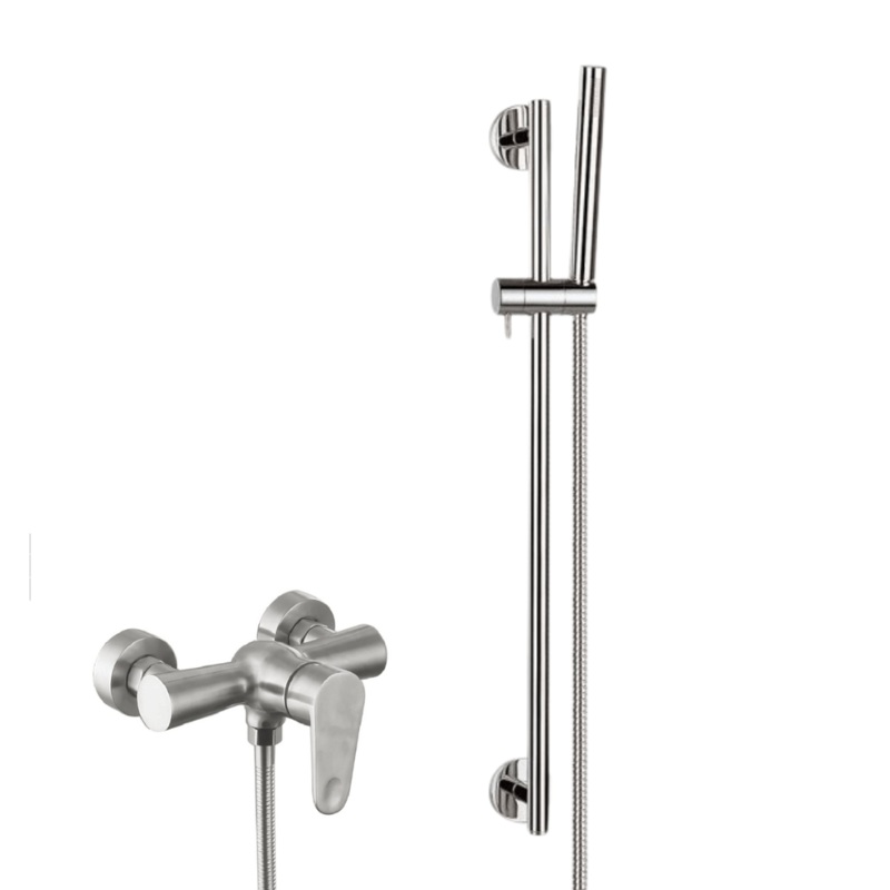 MaxTen Stainless Steel Satin Nickel Hot & Cold Mobile Shower Set – ST70-650